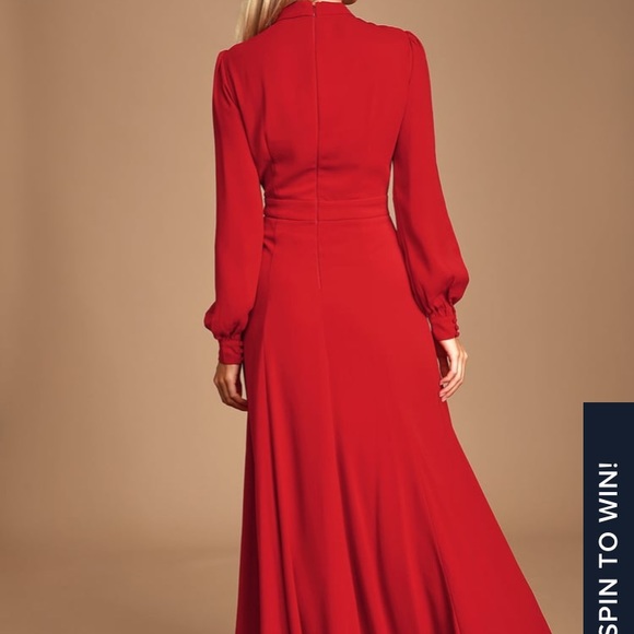 New!! With Tags! Long sleeve red dress!! - Picture 3 of 5